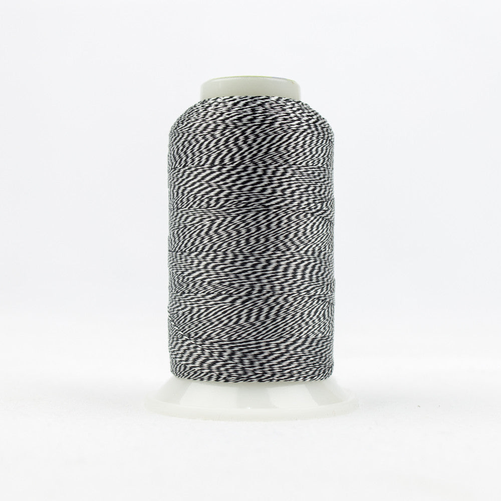 DT23 - D-Twist‚Ñ¢ 20wt Rayon Black/White Thread WonderFil