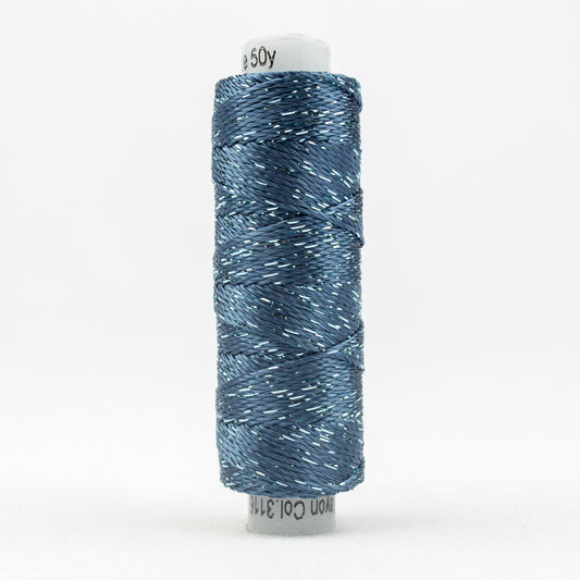 SSDZ3116 - Dazzle‚Ñ¢ 8wt Rayon Metallic Majolica Blue Thread WonderFil