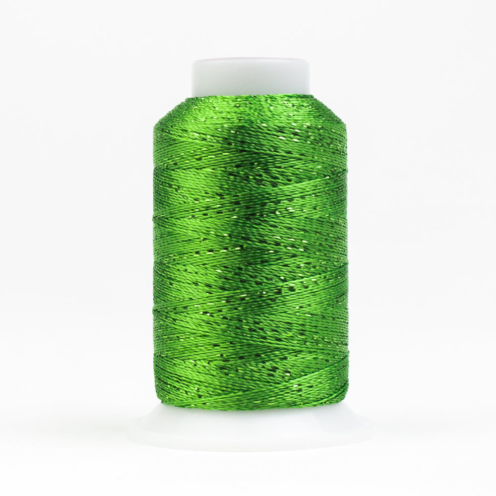 GM4110 - GlaMore‚Ñ¢ 12wt Rayon and Metallic Spring Green Thread WonderFil Online UK