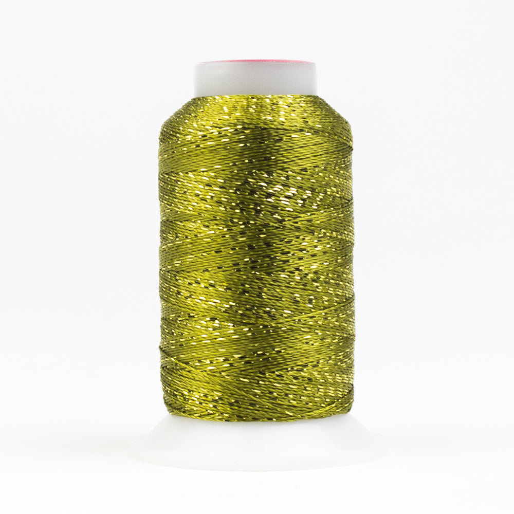 GM4120 - GlaMore‚Ñ¢ 12wt Rayon and Metallic Olive Thread WonderFil Online UK