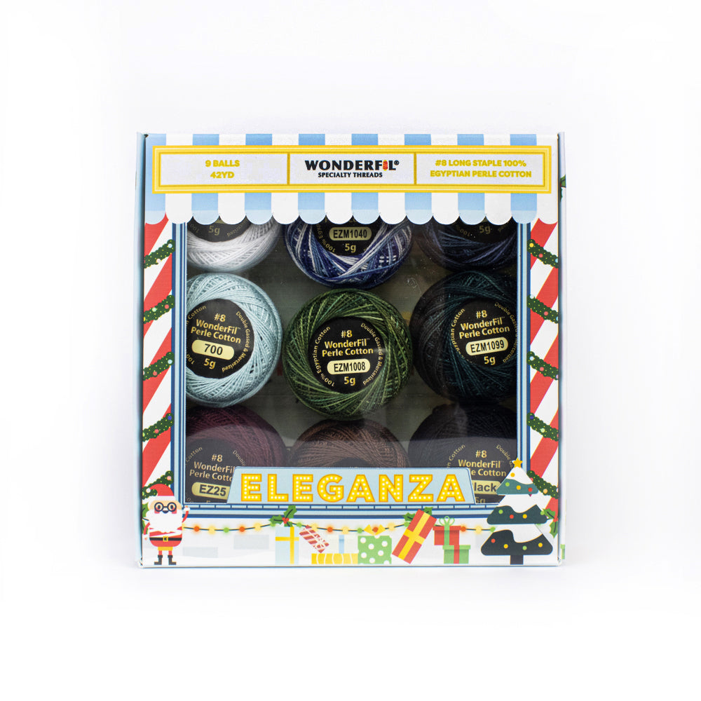 Eleganza™️ 8wt Perle Cotton Holiday Pack WonderFil UK