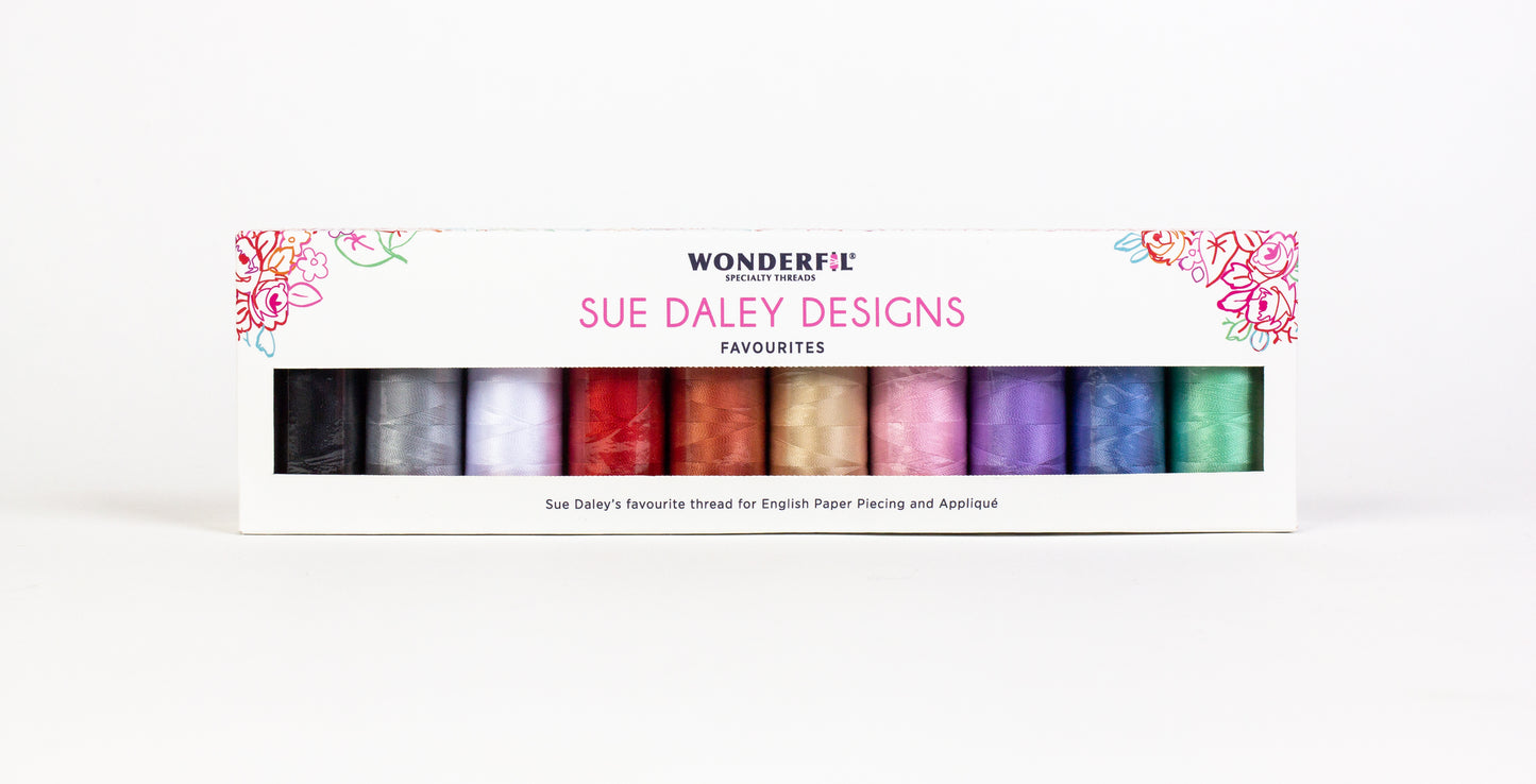 Sue Daley Favourites pack - 10 Poly Spools WonderFil Online UK