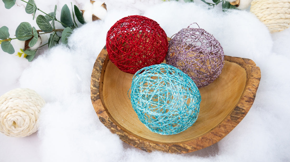 Easy DIY Thread Wrap Ornaments