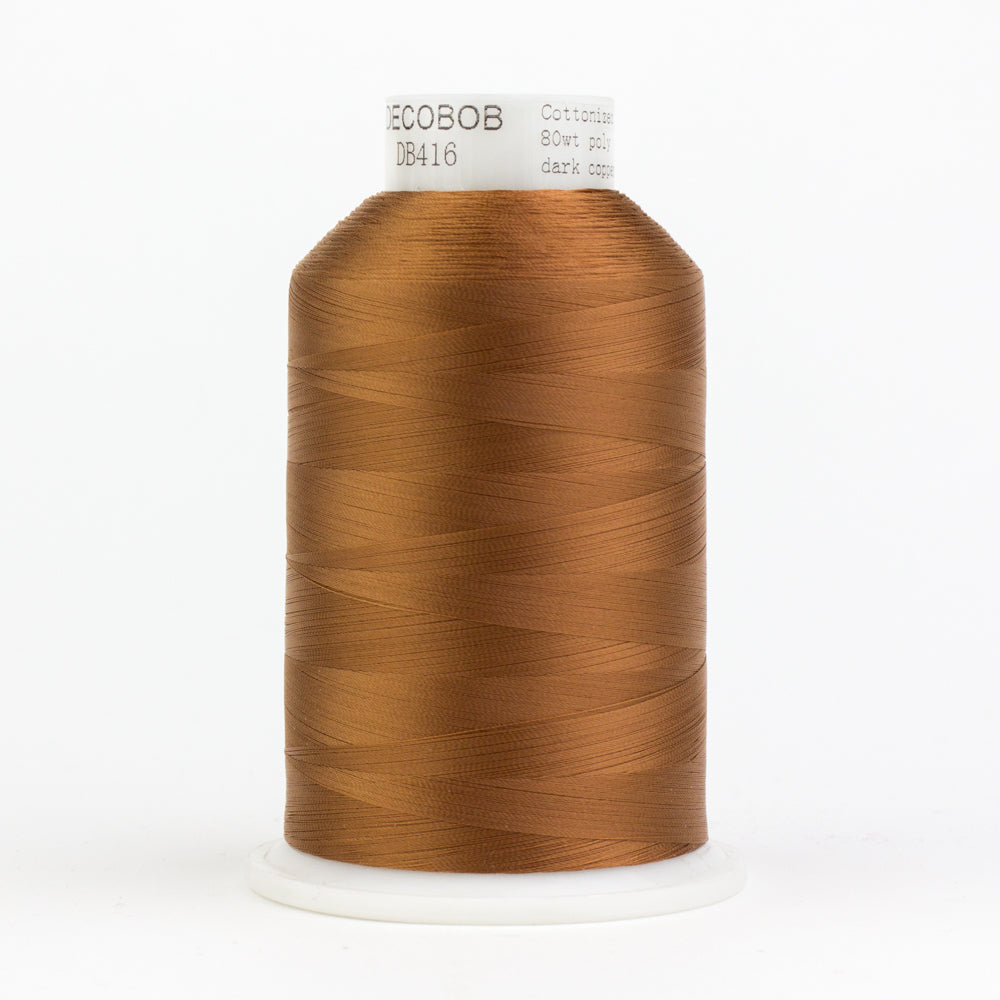 DB416 - DecoBob™ Cottonized Polyester Dark Copper Thread WonderFil