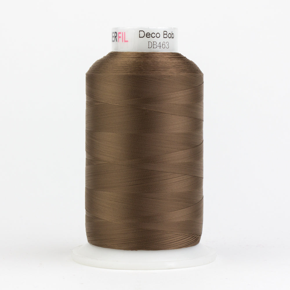 DB463 - DecoBob™ Cottonized Polyester Dark Tan Thread WonderFil