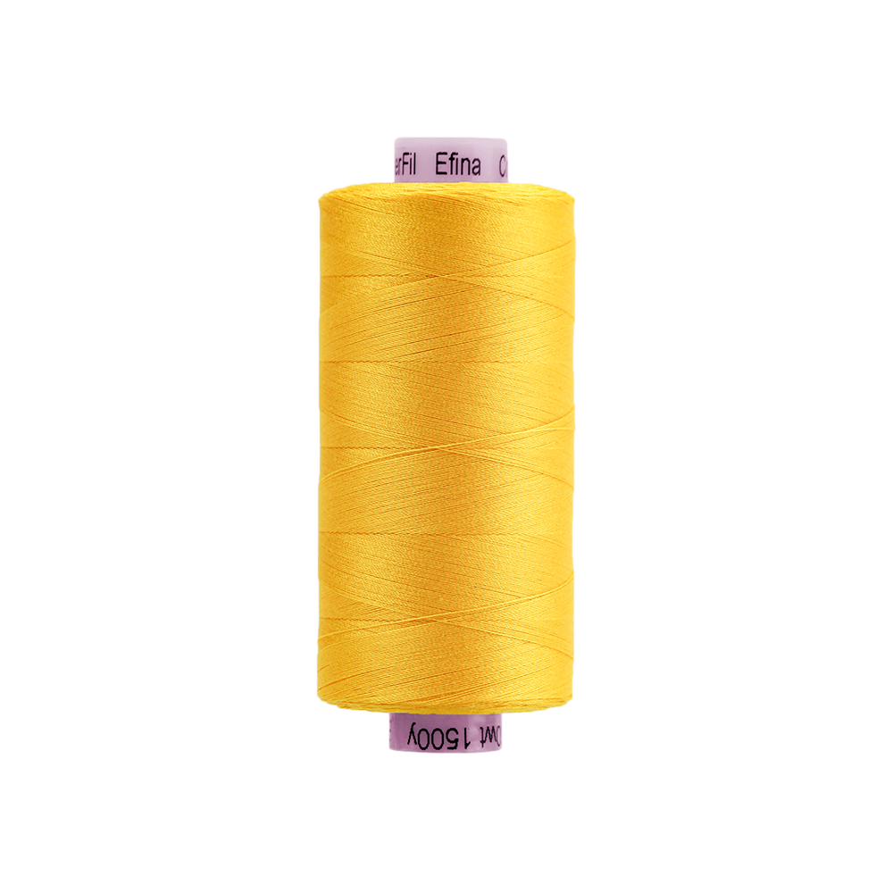 EFS34 - Efina 60wt Egyptian Cotton Thread Sun Yellow WonderFil