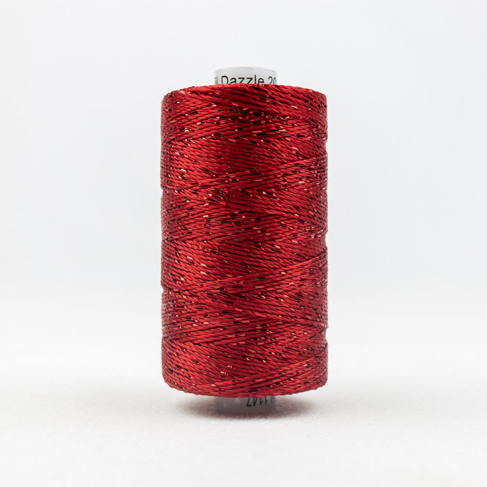 DZ1147 - Dazzle‚Ñ¢ 8wt Rayon and Metallic Chirstmas Red Thread WonderFil