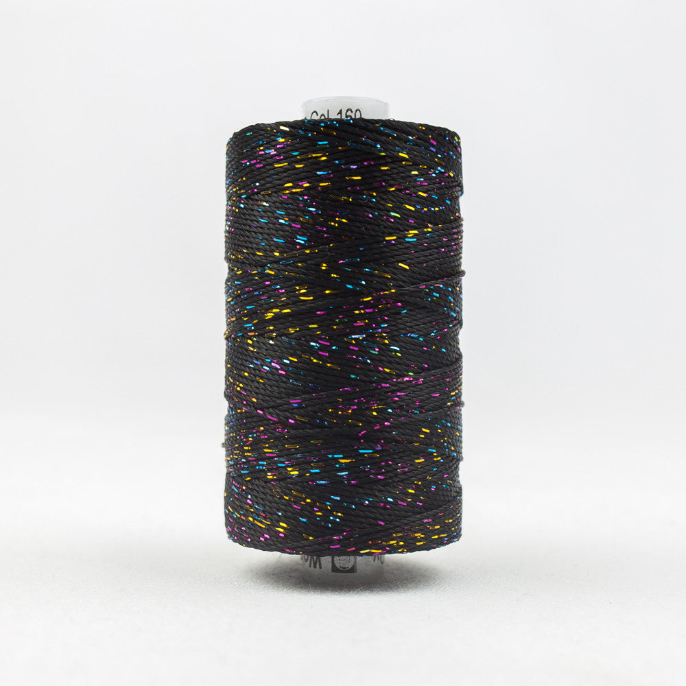 DZ160 - Dazzle‚Ñ¢ 8wt Rayon and Metallic Black Multicolor Thread WonderFil