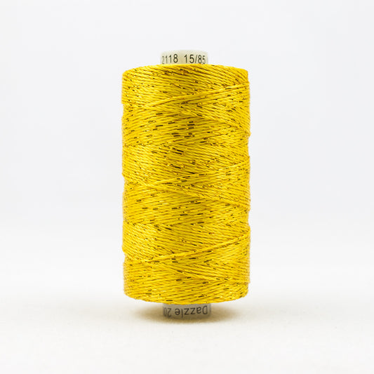 DZ2118 - Dazzle‚Ñ¢8wt Rayon and Metallic Sunny Yellow Thread WonderFil