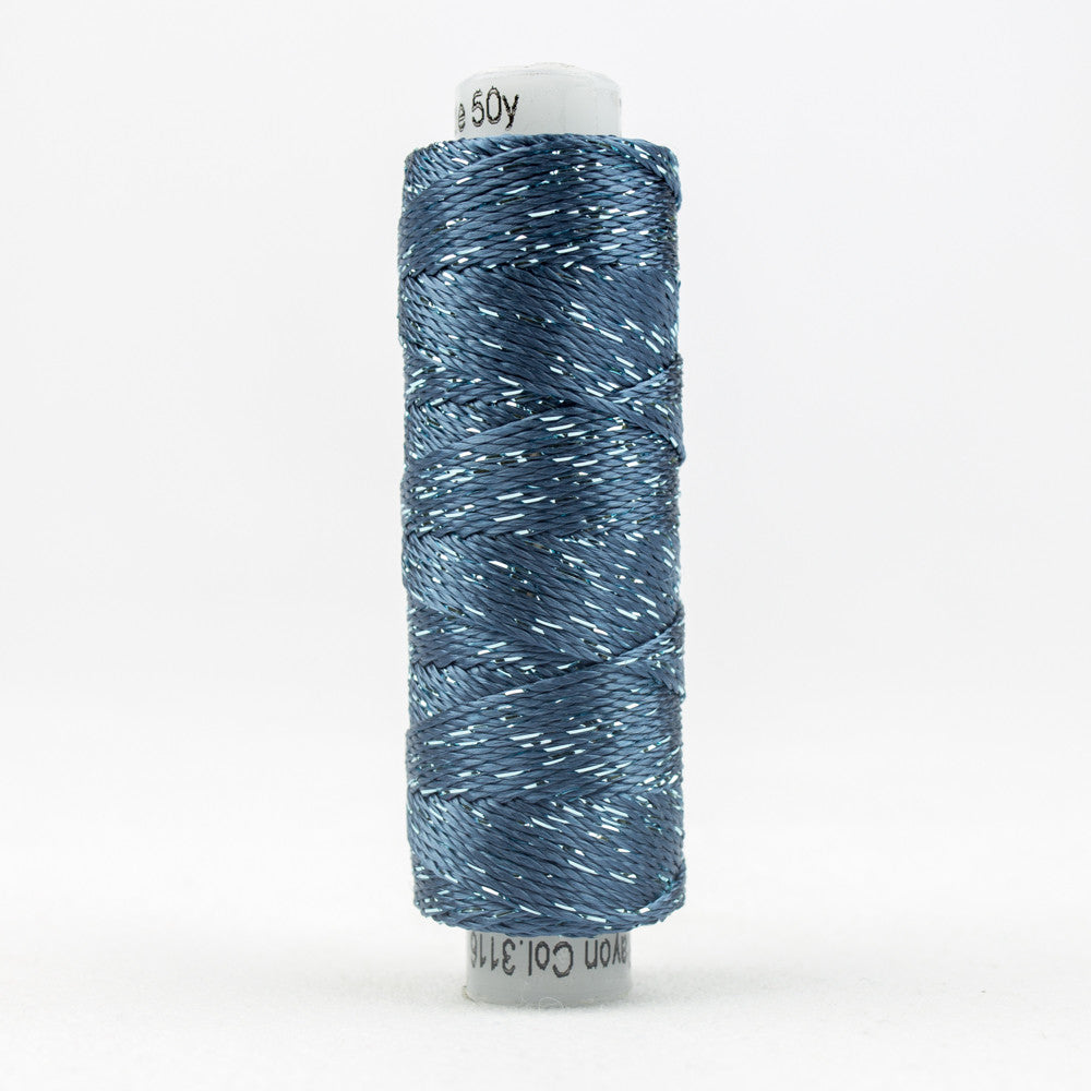 SSDZ3116 - Dazzle‚Ñ¢ 8wt Rayon Metallic Majolica Blue Thread WonderFil