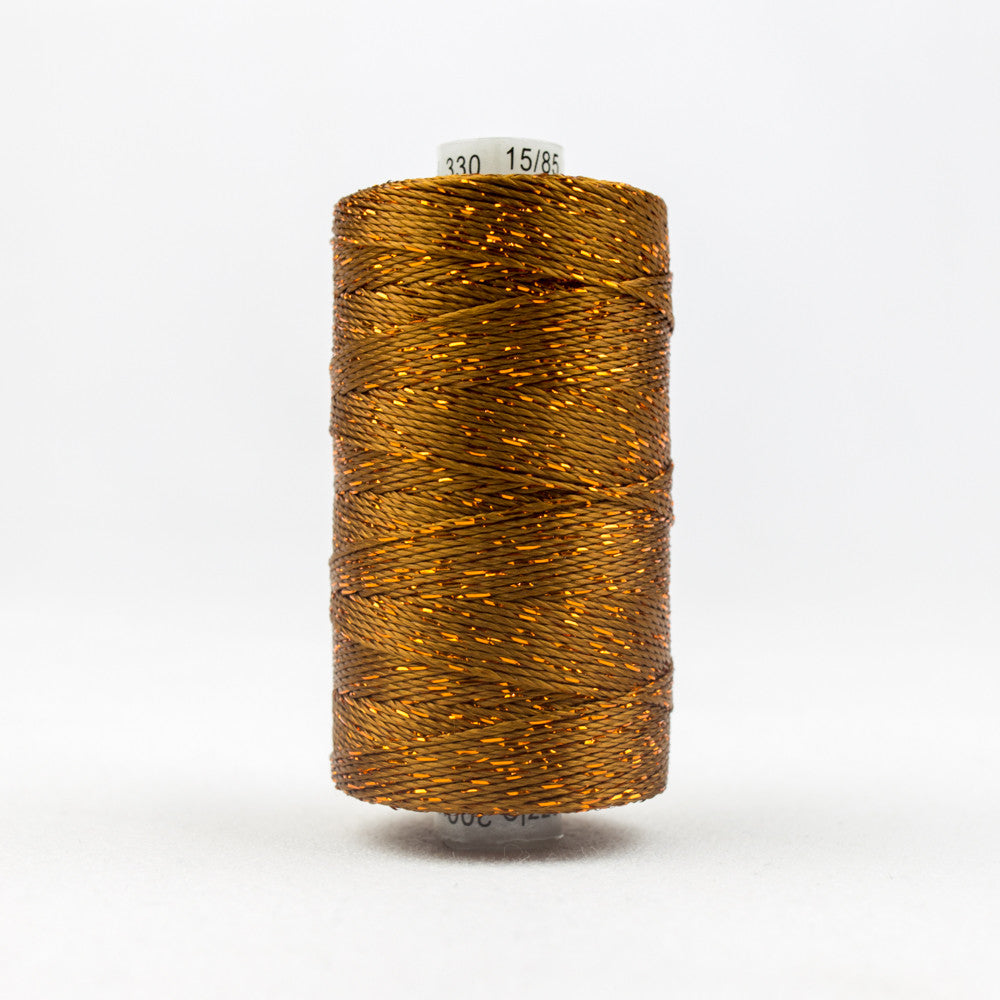 DZ330 - Dazzle 8wt Rayon and Metallic Acorn Brown Thread WonderFil