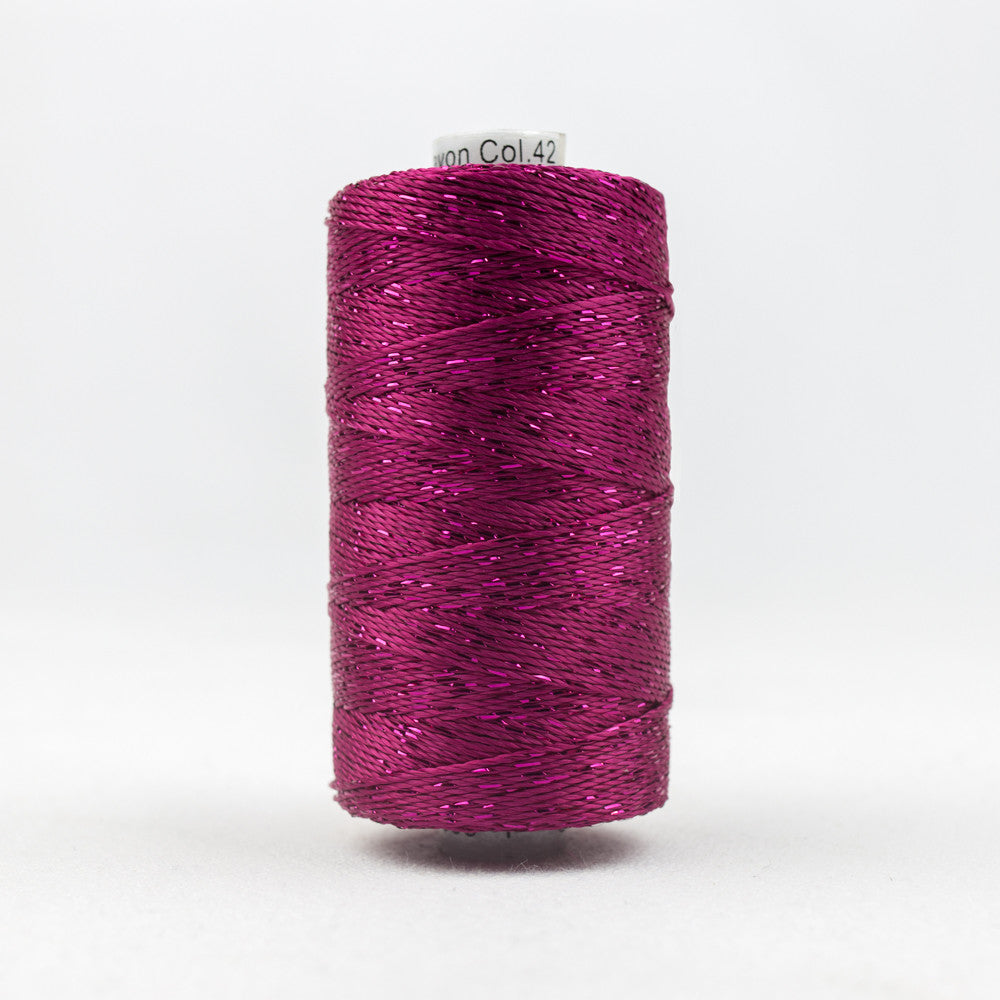 DZ42 - Dazzle‚Ñ¢ 8wt Rayon and Metallic Raspberry Thread WonderFil