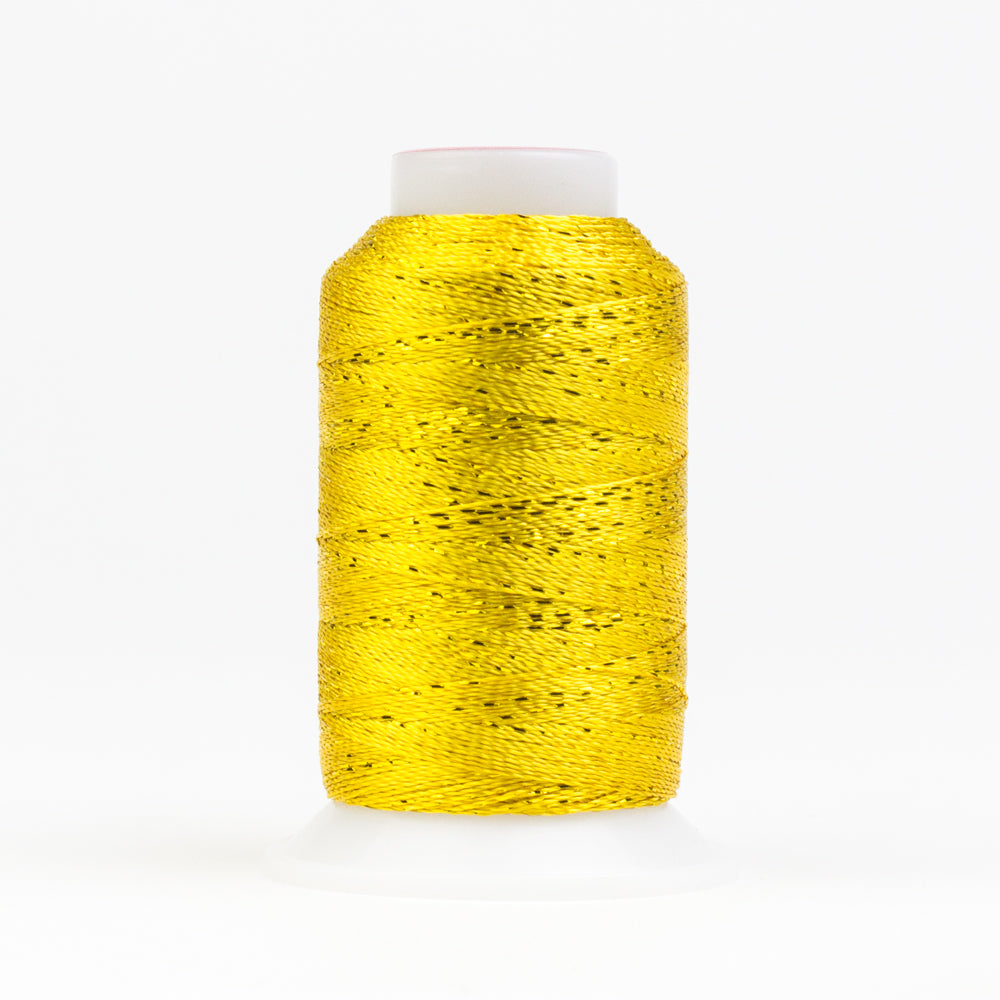 GM2118 -  GlaMore‚Ñ¢ 12wt Rayon and Metallic Sunny Yellow Thread WonderFil Online UK