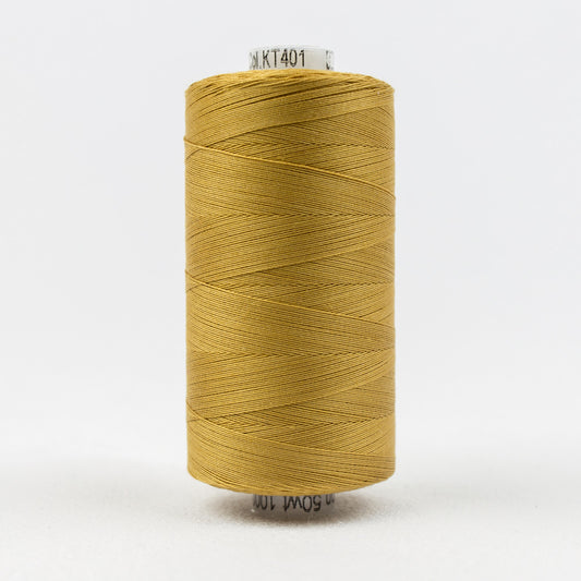 KT401 - Konfetti™ 50wt Egyptian Cotton Dark Gold Thread WonderFil